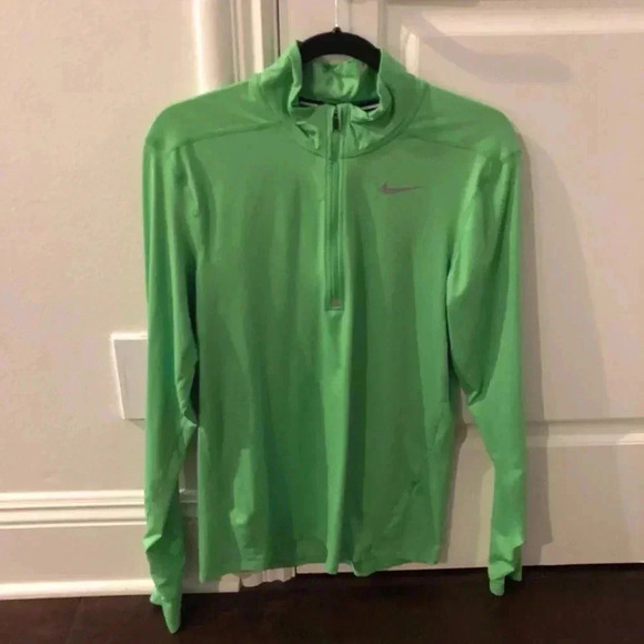 Neon Green Nike Half Zip Pullover - Picture 2 of 5